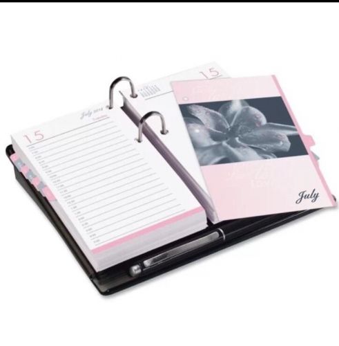 Day-Timer Pink Ribbon Desk Calendar Refill - Daily - 3.50&#034; x 6&#034; - 1 Year -...