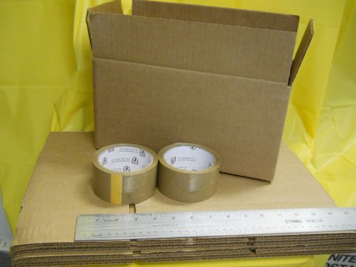 6 12&#034;x6&#034;x6&#034; brown shipping boxes, 2 2&#034;x55 yards brown packing tapes