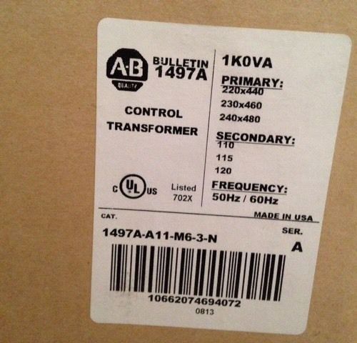AB Bulletin 1497A, Industrial Control Transformer - NEW IN BOX
