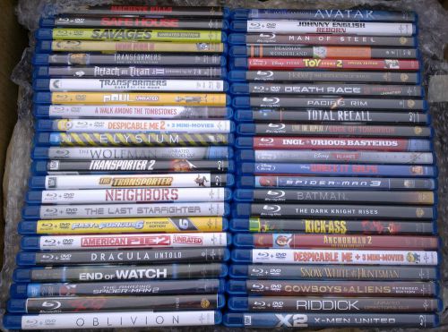 Bluray Blu-ray Solid Replacment Cases (Lot of 46) Holds 2 Disc No Recycle Holes
