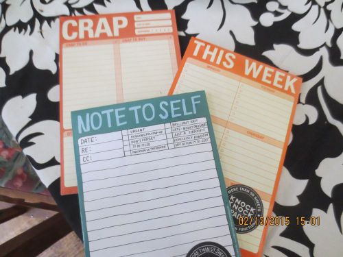 3 new Knock Knock pads to do list