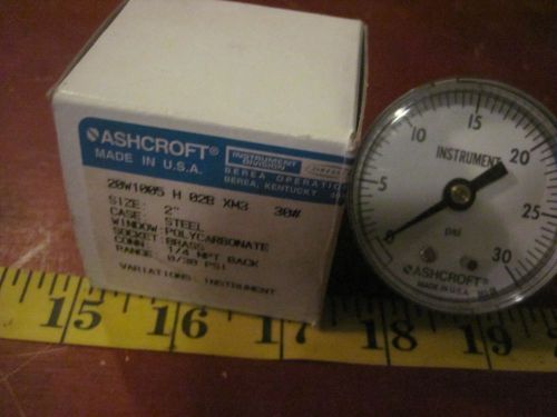 2x new ashcroft pressure gauge 20w 1005 h 02b 30# 2&#034; 1/4npt 0/30psi for sale