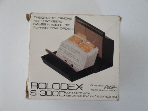 NEW In Box RETRO ROLODEX PETITE COVERED ADDRESS TELEPHONE CARD FILE Card #S-300C