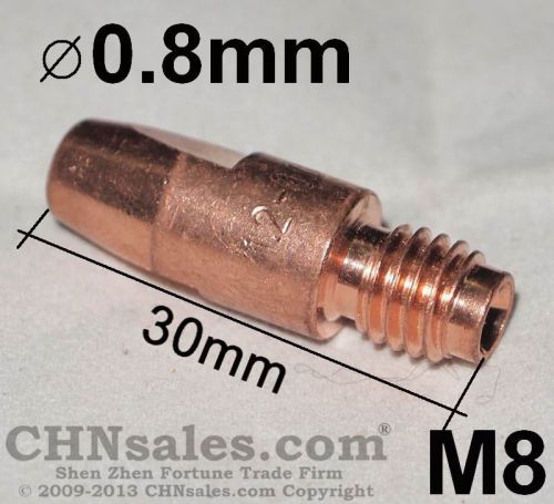 45 PCS M8x0.8x30mm Contact Tip for MB-36KD MB-401D  MIG/MAG Welding Torch