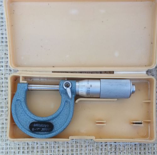 Mitutoyo 103-135 -   0-1&#034; outside micrometer for sale
