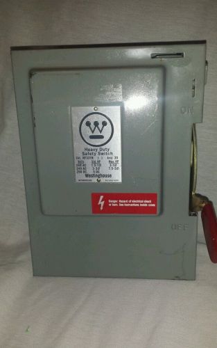 Used 240 volt, 30 amp westinghouse safety switch box for sale