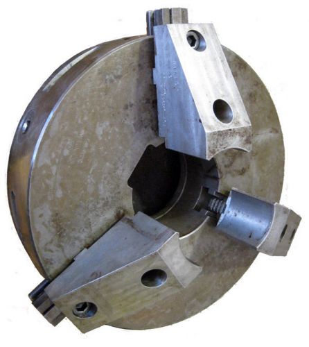 Bison 15-3/4&#034; diameter, 3 jaw chuck, 5&#034; hole, flat back - made in poland for sale