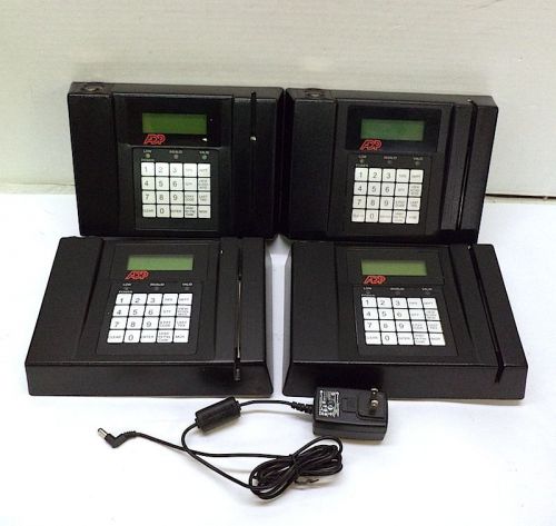 Lot of 4 ADP 5101/01R Biometric Scanner Timeclock With Ethernet Working