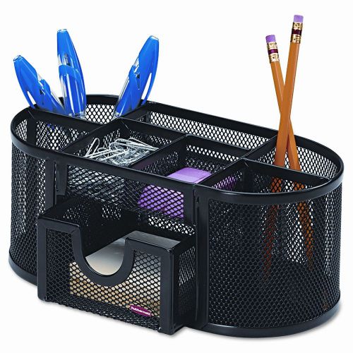 Eldon® Rolodex Mesh Pencil Cup Organizer Steel, 4 Compartments