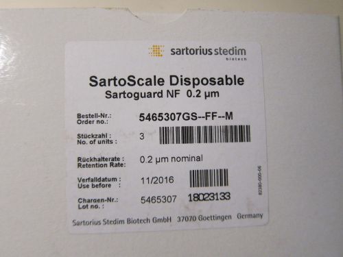 Sartorius Sartoguard NF, 0.2 um Filter; 5465307GS; Box of 3