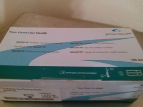 Greiner bio-one brand vacuette needles. 21gx1&#034; one box, 100 pieces for sale
