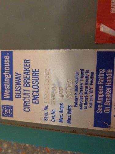 Perfect westinghouse cat# pb-lb circuit breaker type 400a rated busplug for sale