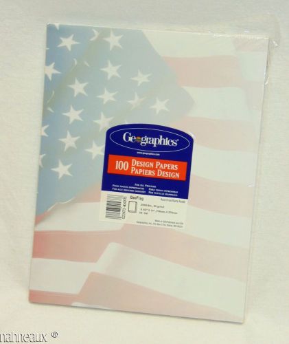 Geographics USA FLAG PATTERN 100 Sheets Letterhead Printing Copy DESIGN PAPER