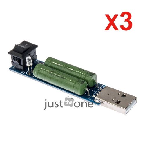 3pcs USB Load resistorPower Resistors Mobile Power Aging Resistance module 1A 2A