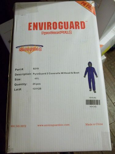 Enviroguard Coveralls With Hood &amp; Boot ~ 25 Per Box Size 4XL ~ NEW