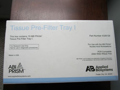 Tissue pre-filter tray 1 by applied biosystems  - 10 trays nib part # 4324129 for sale