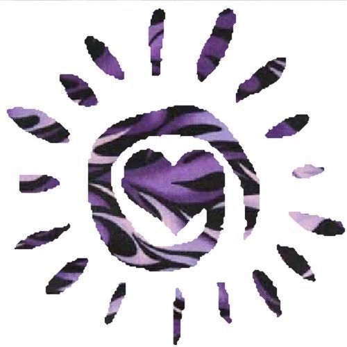 30 Custom Purple Camo Heart Sun Personalized Address Labels