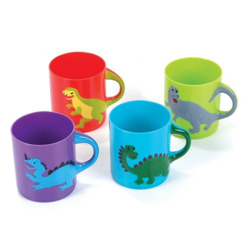 Plastic Dinosaur Mugs (1 dz) New