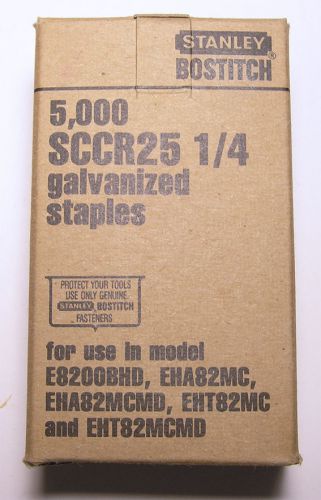 Bostitch SCCR25  1/4 Galvanized Staples 5 packs with 5,000 each