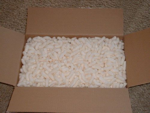 WHITE FOAM  PEANUTS   IN  20   X  12   X   8   BOX