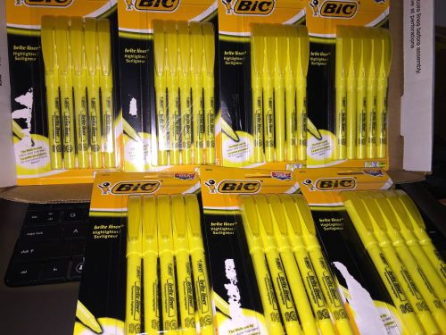 BIC Brite Liner Highlighter, Chisel Tip, Yellow 35 Highlighters NEW SEALED