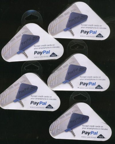 HUGE Lot of (5) BRAND NEW Paypal Here Mobile Credit Card Readers Phone  $ BEST $