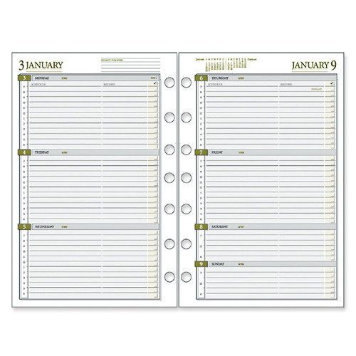 Day Runner Weekly Dated Calendar Refill,F/Pro Buss Sys,5-1/2&#034;x8-1/2&#034;, 2015