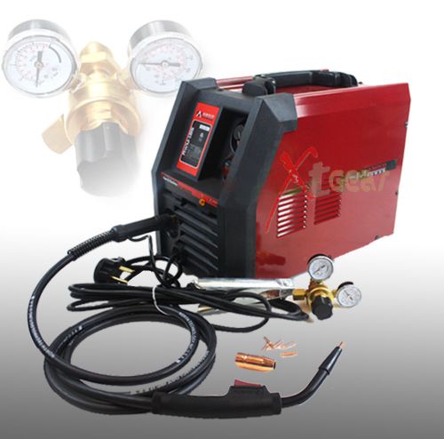Flux 230v 170 amp mig 185 gas / no gas welding machine welder w/regulator &amp; hose for sale