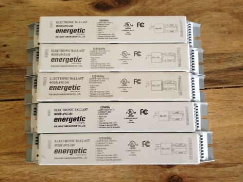 lot of 5 NEW Energetic Ballasts for 2 F40T12 bulbs