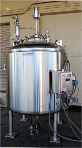 Paul mueller pyropure 500 gallon jacketed stainless wfi tank for sale