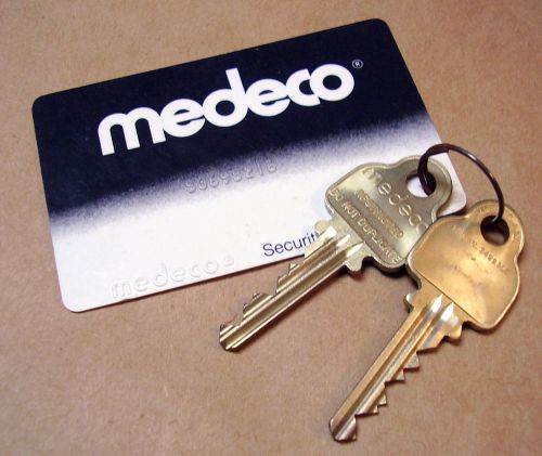 Medeco Original Sky 2 Key &amp; Authorization Card Set, 5 Pin - Unused New Old Stock