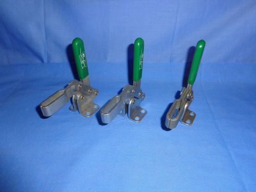3 USED HORIZONTAL HOLD DOWN CLAMPS metalwork woodwork action CARR LANE CL-201-TC