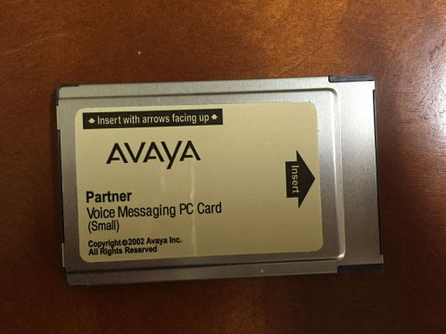 AVAYA PARTNER VOICE MESSAGING PC CARD SMALL VOICEMAIL CARD