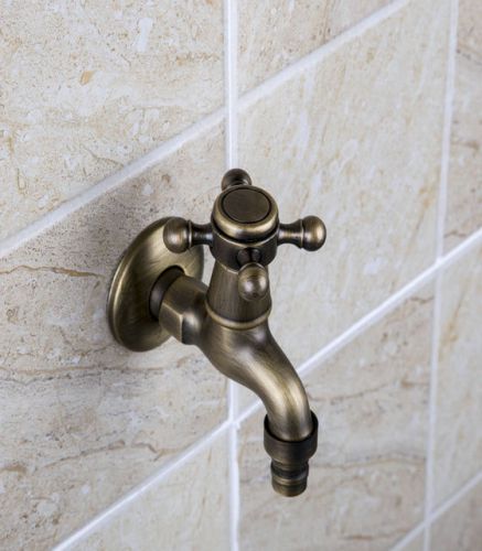 e-pak bathroom wall mounted washer faucet mixer tap antique brass faucet 2228