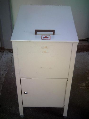 Vintage Industrial Metal Filing Cabinet Metal Box With Key