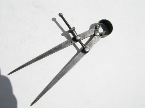 Vintage Lufkin Machinist Divider Flat Calipers Drafting Compass Tool 6.25 Inch