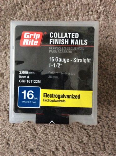 1-1/2 16 Gauge Grip Rite EG Straight Finish Nails