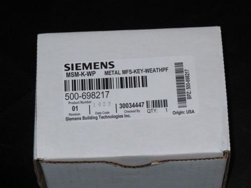 Siemens msm-k-wp 500-698217 weatherproof keyed fire alarm manual pull station for sale