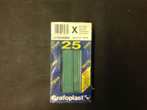 Grafoplast 117MXXBW LETTER &#034;X&#034; 25 Strips  Wire Markers