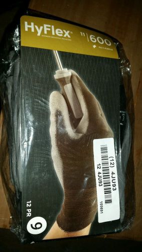 Ansel Hyflex  Coated gloves 9, Black/Gray Grainger product # 4JU93