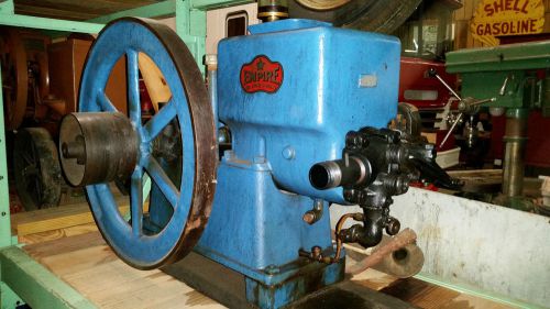 Antique empire cream separator co. 2 1/2 hp hit and miss gas engine, pulley for sale