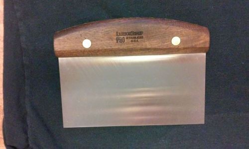 LamsonSharp Pro dough scraper 34220 walnut handle high carbon stanless steel