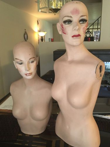 (2) Vintage Female Mannequin 1950&#039;s Torso, Body. Tall- Excellent Statue Of Art