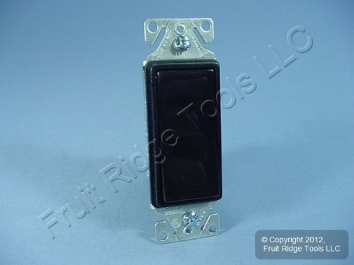 Cooper black decorator rocker wall light switch 15a single pole 7501bk for sale