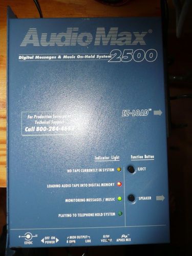 AUDIOMAX 2500 DIGITAL MESSAGES MUSIC ON-HOLD SYSTEM