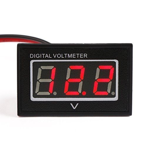 DROK? 0.40&#039;&#039; DC2.5-30V LED Waterproof Digital Voltmeter 12V/24V Voltage Meter