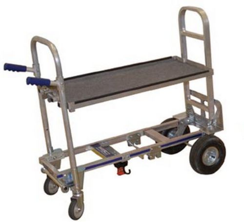Hand truck platform truck &amp; shelf cart - aluminum - 500 lb capacity 52h w p for sale