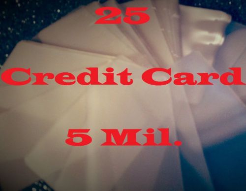 25 credit card laminating laminator pouch sheets  2-1/8 x 3-3/8  5 mil for sale