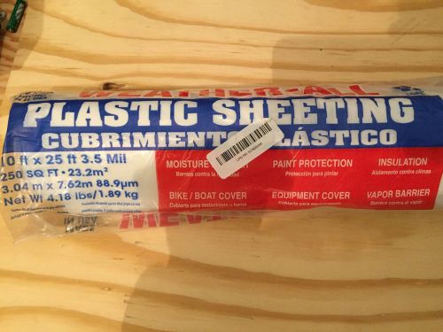 Weather All Polyethylene sheeting 25 ft. x 10 ft 3.5 mil  Clear Plastic Sheeting