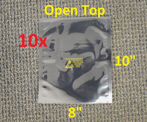 10 ESD Anti-Static Shielding Bags, 8&#034;x10&#034;in (Inner Diameter),Open-Top, 3.1mils